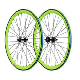 Bicycle Rim 26 Inch Fully Laced - Double Wall Alloy (Single Piece) Rear Single speed / Green